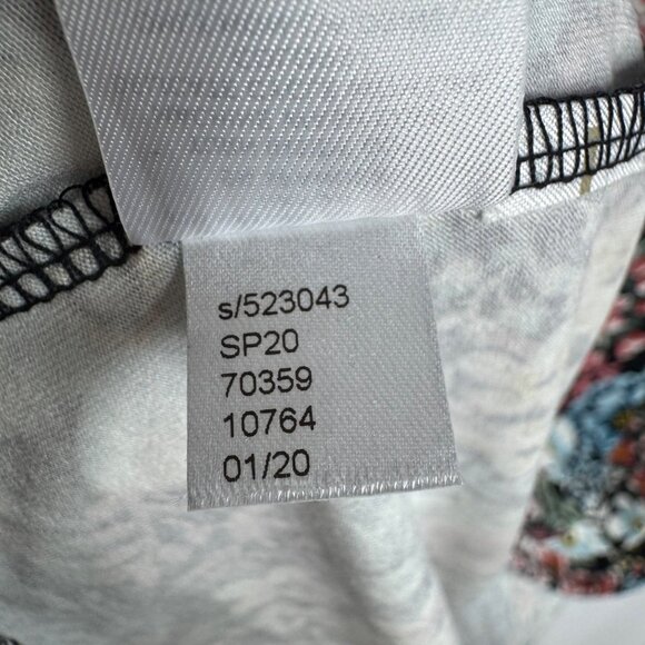 Loft All Over Floral Print Smocked Ruffled Sleeve Dress Multi Color Stretch M - Picture 6 of 6